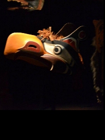 First Nations mask in museum